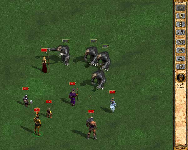 Heroes 4 - Битва против чудищ в чистом поле.